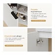EMKE - EMKE Meuble de Salle de Bain Suspendu avec Vasque en Céramique, Meuble Vasque Blanc 417x240x646 mm pour Salle de Bains & WC - vignette