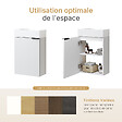EMKE - EMKE Meuble de Salle de Bain Suspendu avec Vasque en Céramique, Meuble Vasque Blanc 417x240x646 mm pour Salle de Bains & WC - vignette