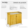 TECTAKE - Armoire de jardin basse marron - vignette