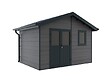 DIRECT-ABRIS - Abri de Jardin Composite ISORA - 12m2 Gris - Cabane Atelier / Abri Velo - vignette