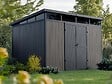 DIRECT-ABRIS - Abri de Jardin Bois Composite 7,5m2 Gris 363x223x227cm EVORA - Cabane a Outils - Local a Vélo - vignette