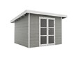 DIRECT-ABRIS - Abri de Jardin Composite ALMA - 9m2 Gris clair - Cabane de Jardin - vignette