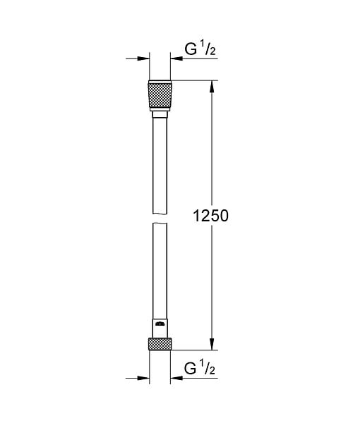 GROHE - Flexible de douche SILVERFLEX TWISTSTOP 1,25m - GROHE PROFESSIONAL - 28362001 - large