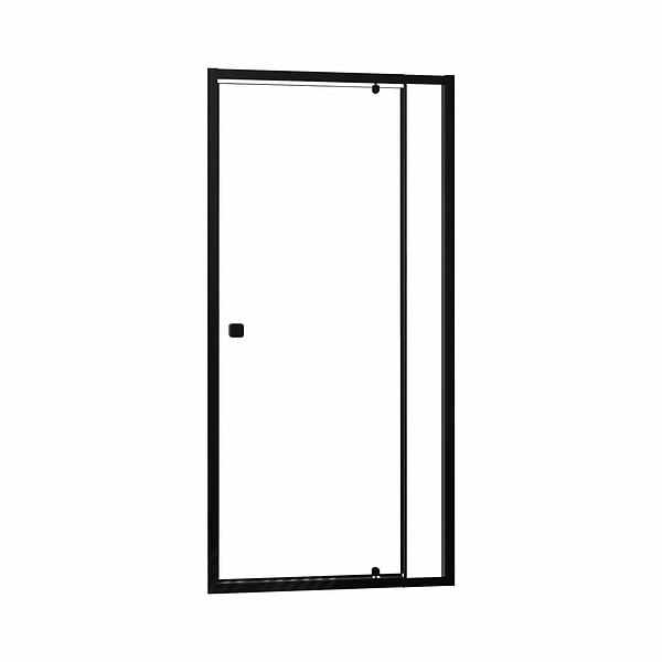 AURLANE - Porte de douche Pivotante Noir 70-80x185cm - Extensible de 69 à 80 cm - BLACK SLIDE 70 80 - large