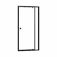 AURLANE - Porte de douche Pivotante Noir 70-80x185cm - Extensible de 69 à 80 cm - BLACK SLIDE 70 80 - vignette