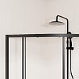 AURLANE - Ensemble portes de douche coulissantes quart de cercle Noir 90x90x185cm - BLACK SLIDE 90 - vignette