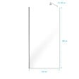 AURLANE - Paroi de Douche 100x200cm Verre Transparent - Barre de Fixation Extensible et Profil Chrome - vignette