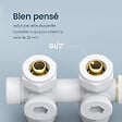 EMKE - EMKE Robinet de Radiateur, Robinet Thermostatique pour Radiateur avec Contrôleur de Température, Blanc - vignette