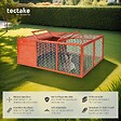 TECTAKE - Clapier MURPHY pliable avec toit ouvrant marron - vignette