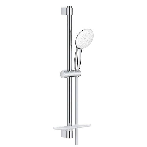 GROHE - Ensemble douchette TEMPESTA à 3 jest 600mm + porte savon GROHE PROFESSIONAL 27600003 - large