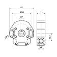 CHERUBINI - Treuil 5.5 :1 entree hexagonal 7mm sortie F carre 7mm - CHERUBINI - 73477003ACH00 - vignette