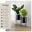 TECTAKE - Support de plantes MINE en acier revêtu par poudre noir - vignette