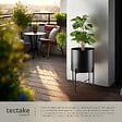 TECTAKE - Support de plantes MINE en acier revêtu par poudre noir - vignette
