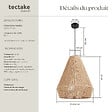 TECTAKE - Suspension SURI en jute au style bohème 40W marron naturel - vignette