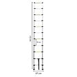 SECURY-T - Echelle télescopique aluminium 11 marches H 3,2M avec crochets démontables et barre stabilisatrice - vignette