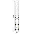 SECURY-T - Echelle télescopique aluminium 14 marches H 4,1M avec crochets démontables et barre stabilisatrice - vignette