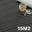 DECKLINEA - Kit Terrasse Composite ATLANTA 15m² - 46 Lames de Terrasse (220 x 14.5 x 2.25 cm) - Antracite - Garantie 15 ans - Fixation par Clips - vignette