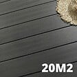 DECKLINEA - Kit Terrasse Composite NAVIA 20m² - Gris Foncé - 61 lames de terrasse (220 x 14.5 x 2.2 cm) - Fixation par Clips - Terrasse Livraison Rapide - vignette