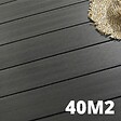 DECKLINEA - Kit Terrasse Composite NAVIA 40m² - Gris Foncé - 122 lames de terrasse (220 x 14.5 x 2.2 cm) - Fixation par Clips - Terrasse Livraison Rapide - vignette