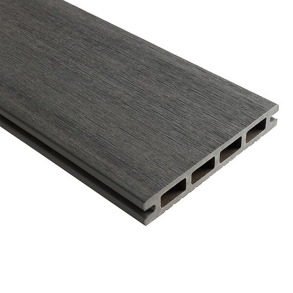 DECKLINEA - Kit Terrasse Composite NAVIA 10m² - Gris Foncé - 31 Lames de Terrasse (220 x 14.5 x 2.2 cm) - Fixation par Clips - Terrasse Livraison Rapide - large