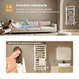 EMKE - EMKE Chauffe-serviettes Électrique 100×50cm, Thermostat Intelligent WiFi, Radiateur de Salle de Bain Électrique, Chauffe-serviettes Électrique, Blanc - vignette