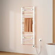 EMKE - EMKE Sèche-Serviettes électrique avec WiFi Thermostat, 1200x 500 mm, Radiateur seche Serviette Electrique Salle de Bain, Blanc, 500W - vignette