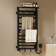 EMKE - EMKE Chauffe-serviettes Électrique 100×50cm, Thermostat Intelligent WiFi, Radiateur de Salle de Bain Électrique, Chauffe-serviettes Électrique, Noir - vignette