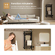EMKE - EMKE Chauffe-serviettes Électrique 100×50cm, Thermostat Intelligent WiFi, Radiateur de Salle de Bain Électrique, Chauffe-serviettes Électrique, Noir - vignette