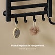 EMKE - EMKE Chauffe-serviettes Électrique 100×50cm, Thermostat Intelligent WiFi, Radiateur de Salle de Bain Électrique, Chauffe-serviettes Électrique, Noir - vignette