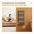 EMKE - EMKE Sèche-Serviettes électrique avec WiFi Thermostat, 1200x 500 mm, Radiateur seche Serviette Electrique Salle de Bain, Anthracite, 500W - vignette