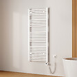 EMKE - EMKE Sèche-Serviettes électrique avec WiFi Thermostat, 1400x 600 mm, Radiateur seche Serviette Electrique Salle de Bain, Blanc, 600W - vignette