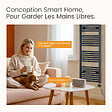 EMKE - EMKE Sèche-Serviettes électrique avec WiFi Thermostat, 750x 600 mm, Radiateur seche Serviette Electrique Salle de Bain, Anthracite, 300W - vignette