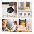 EMKE - EMKE Sèche-Serviettes électrique avec WiFi Thermostat, 1400x 400 mm, Radiateur seche Serviette Electrique Salle de Bain, Anthracite, 500W - vignette