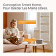 EMKE - EMKE Sèche-Serviettes électrique avec WiFi Thermostat, 750x 400 mm, Radiateur seche Serviette Electrique Salle de Bain, Blanc, 300W - vignette
