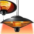 TECTAKE - Radiateur infrarouge Solaris Orbit 2500W, boîtier en aluminium noir - vignette