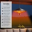 TECTAKE - Radiateur infrarouge Solaris Orbit 2500W, boîtier en aluminium noir - vignette