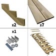 DECKLINEA - Escalier Bois Exterieur - 7 Marches - Largeur = 80cm - Marches découpables - Sans Contremarches - Pin du Nord - Traité Autoclave - vignette
