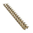 DECKLINEA - Escalier Bois Exterieur - 15 Marches - Largeur = 80cm - Marches découpables - Sans Contremarches - Pin du Nord - Traité Autoclave - vignette
