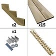 DECKLINEA - Escalier Bois Exterieur - 15 Marches - Largeur = 80cm - Marches découpables - Sans Contremarches - Pin du Nord - Traité Autoclave - vignette