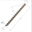 DECKLINEA - Escalier Bois Exterieur - 15 Marches - Largeur = 80cm - Marches découpables - Sans Contremarches - Pin du Nord - Traité Autoclave - vignette