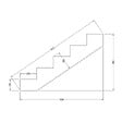 DECKLINEA - Escalier Bois Exterieur - 5 Marches - Largeur = 80cm - Marches découpables - Sans Contremarches - Pin du Nord - Traité Autoclave - vignette