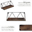 TECTAKE - 2 étagères suspendues Rockport Bois foncé industriel, rustique - vignette