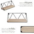 TECTAKE - 2 étagères suspendues Rockport Bois clair industriel, Chêne Sonoma - vignette