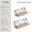 TECTAKE - 2 étagères suspendues Rockport Bois clair industriel, Chêne Sonoma - vignette