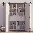 SECURY-T - Rail porte pliante - 2M - En applique - Porte pliante - Noir - vignette