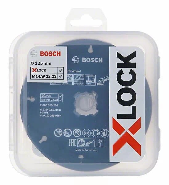 BOSCH - Coffret de disques et plateau à lamelles BOSCH Professional 2608619374 X-LOCK 125 mm Carbide Multi Wheel (5 pièces) - large