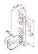 TIRARD - Gond de portail MULTIFIX L à  axe réglable de 45 à  80mm pivot diamètre 12mm - TIRARD - NA619007 - vignette