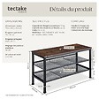 TECTAKE - Étagère à chaussures DERRY 75,5x30,5x45,5cm Bois foncé industriel, rustique - vignette