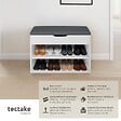 TECTAKE - Banc à chaussures JASMINA avec coussin d'assise 60x30x43,5cm blanc - vignette