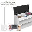 TECTAKE - Banc à chaussures JASMINA avec coussin d'assise 60x30x43,5cm blanc - vignette